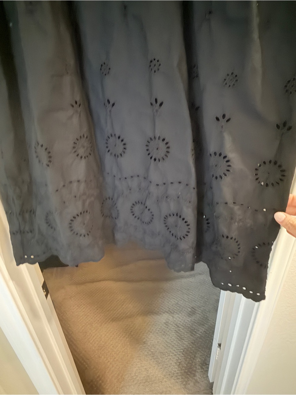 Gap x Doen Black Eyelet Mini Dress - Picture 2 of 5